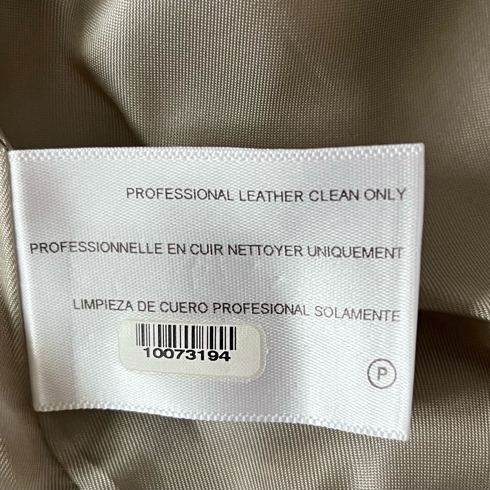 Adriano Goldschmied 100% Lamb Leather Tan Jacket, Women’s Size: XS - Picture 7 of 14
